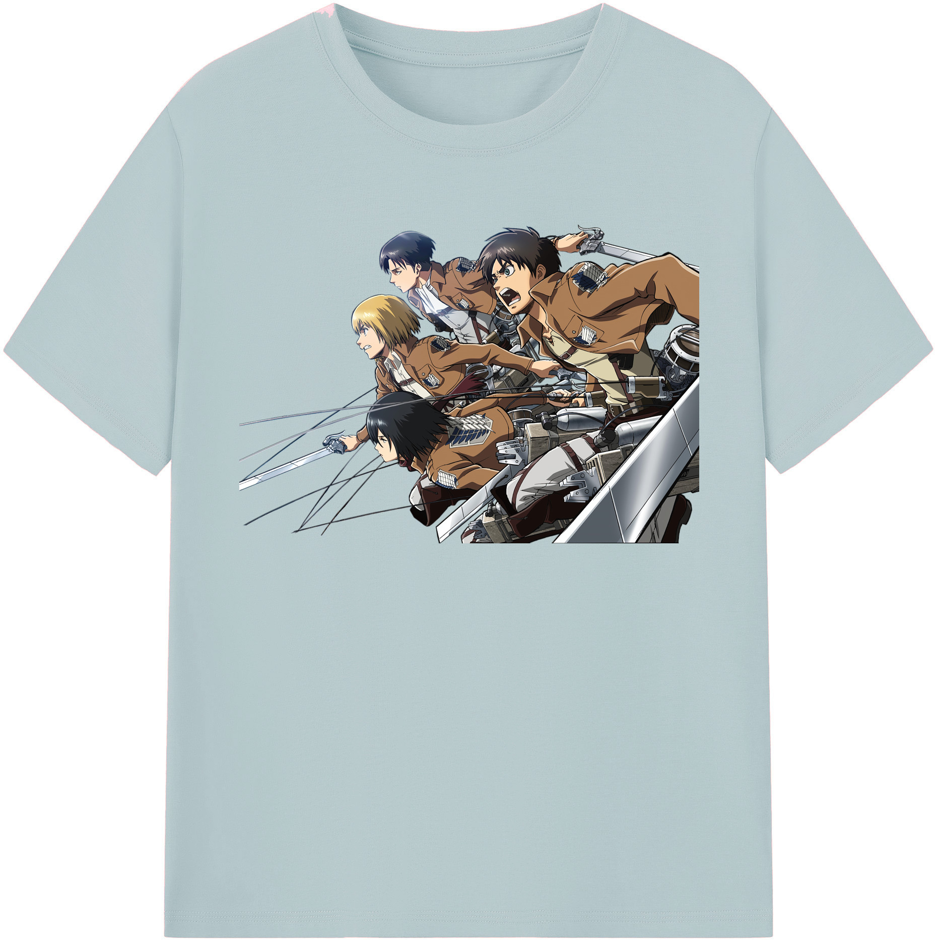 （画像用） 進撃の巨人 Attack on Titan 綿100％半袖Tシャツ（フロントプリント）